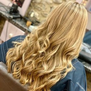 golden highlights Q Hair Salon West Malling Kent